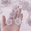 Pegatinas de Parche Adhesivo Gris del Fabricante, Pegatinas de Tela Bordadas a Mano con Encaje para Ropa, Mosquiteros, Bolsas, Zapatos y Sombreros, Pegatinas para Agujeros