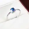 Anillo dulce de colores con circonita estilo Xiaohongshu, moderno, simple, versátil para mujer, venta al por mayor de joyería, artículo popular transfronterizo