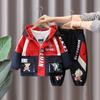 7614 Conjunto de Ropa de Primavera para Niños 2026 Nuevo y Elegante Cortavientos con Capucha para Niños, Conjunto Casual de Dos Piezas para Primavera y Otoño