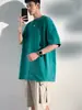 Camiseta de algodón puro de manga corta para hombre estilo vintage, corte holgado europeo y americano, adecuada para adolescentes, Amazon transfronterizo, 180G, marca americana de moda, venta al por mayor