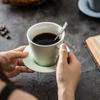 Taza de Cerámica Creativa Taza Taza de Agua Porcelana Fina Moda Simple Taza de Café Juego de Platillo con Cuchara