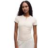 Camisa de Manga Corta Henry para Mujer Camiseta de Punto Acanalado Corte Ajustado Ropa de Yoga Botones Deportiva Camiseta Básica de Verano