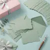 Conjunto de Envelopes para Cartão de Cumprimentos Verde, Envelope Minimalista Liso na Cor Sálvia, Conjunto de Envelopes para Convite Estilo Europeu