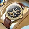 Reloj Fei lang no automático mecánico cuero impermeable calendario hueco negocios deportes comercio exterior en stock al por mayor