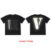 Vlone saludo manga corta V grande dragón chino limitado Fujiwara Hao Guanxi Wang Yibo con suelto pareja hombres
