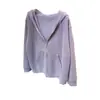 Cárdigan con Cremallera para Mujer con Capucha 2025 Primavera y Otoño Nuevo Versátil Deportivo Casual Holgado Estilo Coreano Sudadera con Capucha Chaqueta