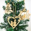 Nuevo colgante decorativo navideño que se puede hacer tú mismo, madera decorativa de Navidad, tallado hueco, manualidades para fiestas en el hogar.