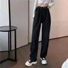 Jeans retro de pierna ancha estilo americano para mujer, verano, rectos, adelgazantes, cintura alta, pantalones de trapeador con caída, pantalones de moda Ins