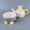 Vajilla de Cerámica, Tetera Individual, Serie de Té de la Tarde, Una Taza, Una Tetera, Juego de Taza y Tetera, Regalo de Taza de Té para Niña