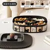 Caja de Dulces Estilo Vintage para Año Nuevo, Caja de Almacenamiento Doméstica de Grado Alimenticio a Prueba de Humedad y Polvo con Compartimentos para Semillas y Nueces