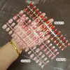 Doudoujia Uñas Postizas Ultra Cortas Estilo Francés Blanco Parches de Uñas Portables Color Nude Uñas Pre-Hechas Uñas Postizas Mayoreo