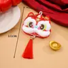 Colgante de Borla Danza del León Estilo Chino Festivo Felpa DIY Accesorios para el Cabello Zapatos Sombreros Calcetines Accesorios de Decoración