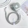 Adecuado para Cargador Apple de 40W Funda Protectora, Carcasa Rosa, Cable de Datos para iPhone 17/17 Pro Funda Protectora, Antirrotura