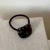 Elástico de Cabelo Retro de Acetato com Etiqueta Dourada Geométrica Moda Versátil para Prender Rabo de Cavalo Novos Acessórios de Cabelo Novas Mulheres