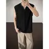 Roupa de Casal para o Verão 2026, Colete Fino e Transparente com Decote V e Recortes para Homens e Mulheres, Top Sem Mangas Jacquard com Diamantes Cleanfit