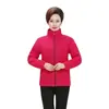 Abrigo de Punto Grueso con Cremallera para Mujer Otoño e Invierno Forro Polar Ropa para Madre Ropa Casual de Ropa Ultraligera para Mujer de Mediana Edad