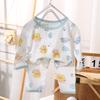 Novo Conjunto de Bebê Primavera e Verão 2026, Tipo Algodão Fino, Pijama de Desenho Animado para Meninos e Meninas, 0-2 Anos, Conjunto 100% Algodão