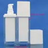 V34 Pasta de Dientes Morada Exfoliante Emulsión Acuosa de Doble Capa Botella Cosmética de Presión Esencia Blanqueadora Blanca Gel de Pasta de Dientes 30ml Botella Cuadrada