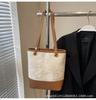 Bolsa de Ombro Estilo Coreano Fashionável para Axila Feminina 2024 Nova Design de Nicho Vintage Bolsa Geral de Grande Capacidade