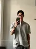 Camiseta de Manga Corta Waffle con Media Cremallera Estilo Old Money 2025 Verano para Hombre Cuello Henley Diseño Versátil Camiseta Corta Holgada