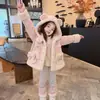 Abrigo de Lana de Cordero Forrado de Piel para Niñas Invierno 2026 Nuevo Abrigo Esponjoso de Longitud Media para Niños Chaqueta de Algodón para Bebé