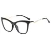 Novos Óculos de Design Cat-Eye de Luxo Leve Anti-Luz Azul para Trabalho Deslocamento Armação Grande Ultraleve Emagrecimento para Encontros Rosto Limpo Lentes Transparentes
