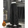 Pantalones de Esquí Impermeables con Forro de Terciopelo para Otoño e Invierno para Hombre, Marca de Moda, Pantalones Cargo Rectos Holgados para Exteriores, Pantalones Casuales Gruesos