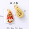 Accesorios estilo chino Chapados en oro Cuentas espaciadoras Pulsera hecha a mano para DIY Cadena para teléfono Color del Dios de la Riqueza Amarillo Colgante de la fortuna que conserva el color Agujero grande Venta al por mayor