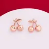 Aretes Collar Colgante Adorno Colgante Hechos a Mano DIY Temperamento Tridimensional Cereza de Goteo de Aceite Colgante de Moda Material Accesorios
