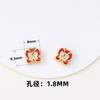 Shajin Gota Aceite Quemado Azul Transferencia Cuentas Duobao Pulsera de Cuentas Macaron Accesorios Anillo para Correr Joyería DIY Cuentas