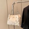 Moda Nueva Primavera 2024 Bolso Estampado Bolso de Mujer Bolso de Hombro Texturizado Elegante Retro Europeo y Americano Bolso Portátil de Axila