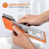 Amazon nueva cartera para hombre trifold de fibra de carbono a contraste de color tarjetero de gran capacidad para tarjetas bala automática tarjetero AirTag