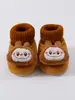 2025 Novos Sapatos de Veludo Antiderrapantes para Bebês no Outono e Inverno 0-6-9 Meses Masculino e Feminino Sapatos de Solado Macio para Bebê