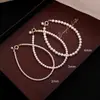 Pulseira de Pérolas Alta Qualidade Retrô Feminina Luxo Leve Alta Qualidade Cordão Redondo Completo Elegante Simples Elegante Contas Populares Versátil Feminino