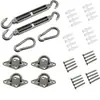 Fabricantes transfronterizos juego de 6 mm accesorios para vela de sombreado de cuatro esquinas hebilla de diamante de acero inoxidable accesorios para toldo tipo cesta de flores