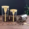Frasco de vidrio con cuchara frasco sellado grano de café frasco de vidrio frasco de almacenamiento de café en polvo frasco de almacenamiento frasco de té frasco de almacenamiento de leche en polvo