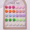 Accesorios para decoración de uñas con flores tridimensionales de loto de nieve simulado, piezas pequeñas de resina, flores de doble capa, aretes DIY, accesorios de uñas portátiles
