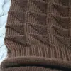 Gorro de Lana para Mujer Estilo Coreano Nuevo Estilo Europeo y Americano Gorro de Punto Peludo Moda Gorro Plegado Gorro para el Postparto de Mujer para Calentar