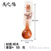 Fabricante Kemu Cuchara de Madera, Sin Pintar ni Encerar, Cuchara de Madera con Mango Largo para Uso Doméstico, Cuchara para Gachas, Cuchara para Hot Pot, Se Puede Colgar