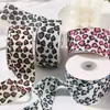 Cinta de Tela Cepillada con Estampado de Leopardo en Forma de Corazón de un Solo Lado para Decoración de Sombreros, Moño DIY, Caja de Regalo, Empaque de Ramo, Cinta en Forma de Corazón