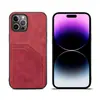 Denior es Adecuado para Funda de Teléfono Dual SIM para iPhone 15 Pro, Cubierta Trasera de Imitación de Cuero para Apple 13 Pro, Funda de Cuero 14 con Ranura para Tarjeta