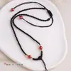 Colar com Cordão para Pingente de Jade Tecido à Mão Corda de Colar Ajustável Masculino e Feminino Colar de Alta Qualidade Corda para Pingente Cordão com Fecho de Segurança