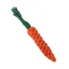 Brinquedo de Corda de Algodão para Cães Pequenos Brinquedo de Corda de Algodão Trançada para Cães Cenoura Brinquedo de Corda de Algodão para Limpeza dos Dentes de Cães