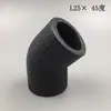 Codo de PE de 45 grados 4 puntos 6 puntos accesorios para tuberías de suministro de agua de HDPE diámetro igual codo de 135 grados socket fusión térmica curva pequeña