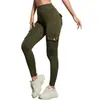 Pantalones de Yoga de Estilo Europeo y Americano Transfronterizos con Múltiples Bolsillos, Pantalones Largos Deportivos para Correr y Fitness con Parches de Ropa de Trabajo, Ajustados, Hechos a Medida