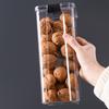 Tarro sellado de plástico transparente de grado alimenticio para almacenamiento de granos de cocina, aperitivos y té seco.