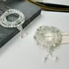 Nuevo Pulsera Apilada de Tres Capas Estilo Chino de Jade Tianshan con Mariposa de Calcedonia para Mujer, con un Estilo Fresco Único y Borlas, Adecuado para el Uso Diario