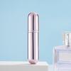 Cabeça redonda 5ml frasco de perfume de alta qualidade sub-engarrafamento tipo push spray frasco de amostra portátil com linda concha de metal