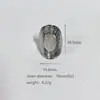 Anillo de Acero Inoxidable Retro Francés con Piedra Natural, Joyería de Moda y de Alta Gama, Diseño de Nicho, Anillo de Acero de Titanio, Anillo para el Dedo Índice