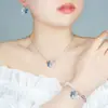 Conjunto de Collar de Cisne Modelo Nuevo Transfronterizo con Empalme de Perla de Concha Pulsera de Cisne Blanco y Negro, Joyería Simple de Gama Alta para Mujer